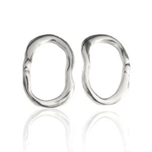 melted oval earrings