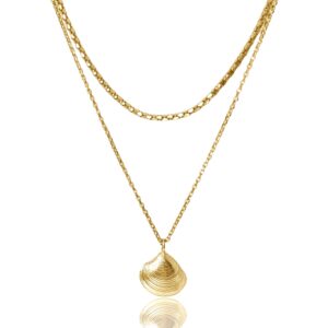 shell double necklace