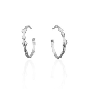 Melted hoop earrings